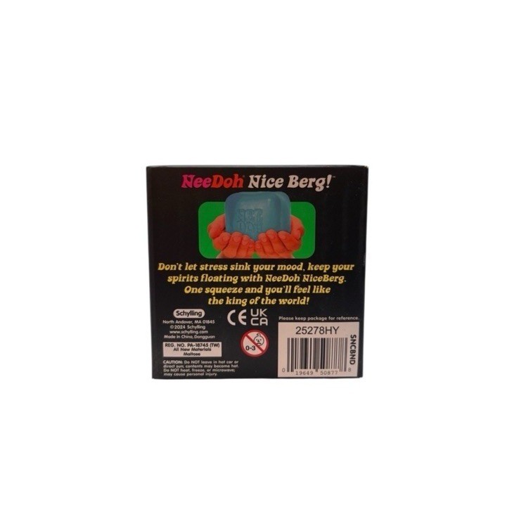 NeeDoh Nice Berg Blue XL Giant Nee Doh Niceberg Solid Tik Squish Cube Ice Block