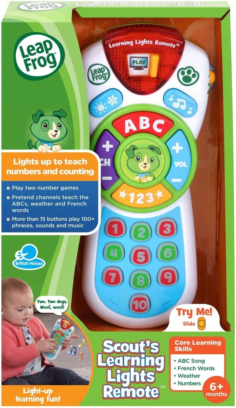 Scout’s Learning Lights Remote Deluxe – 17 Interactive Buttons for Toddlers