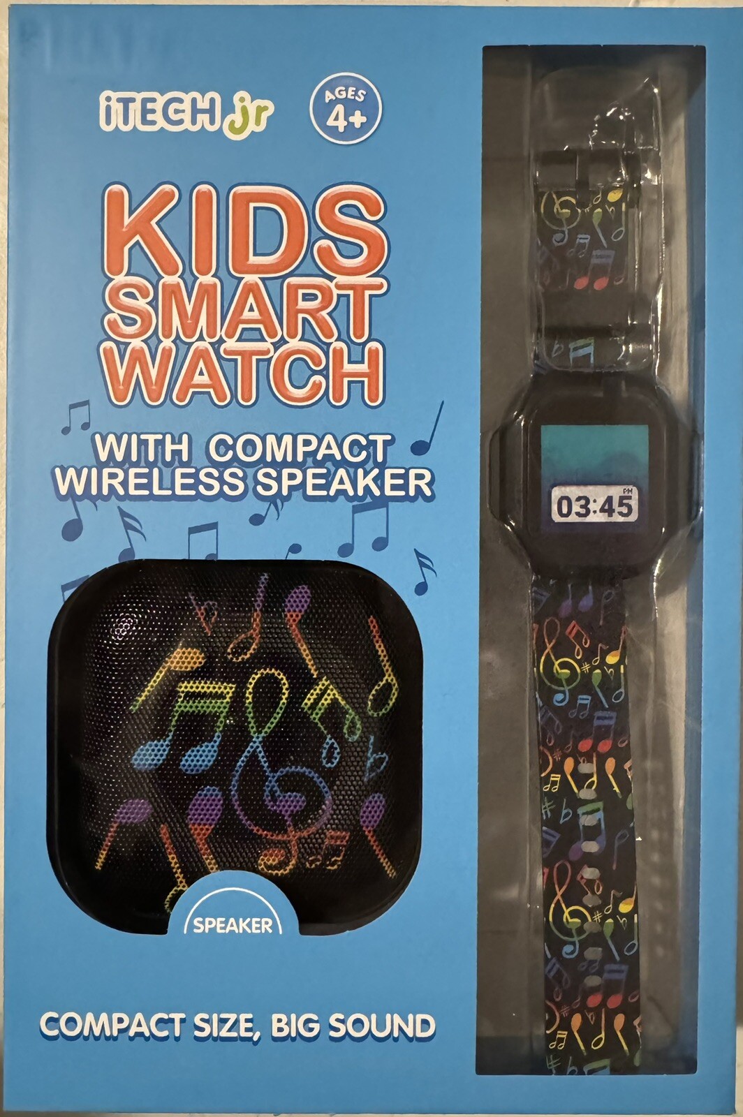 iTech Jr Kids Smart Watch w/ Compact Wireless Speaker – Music 25+ Games – Boys