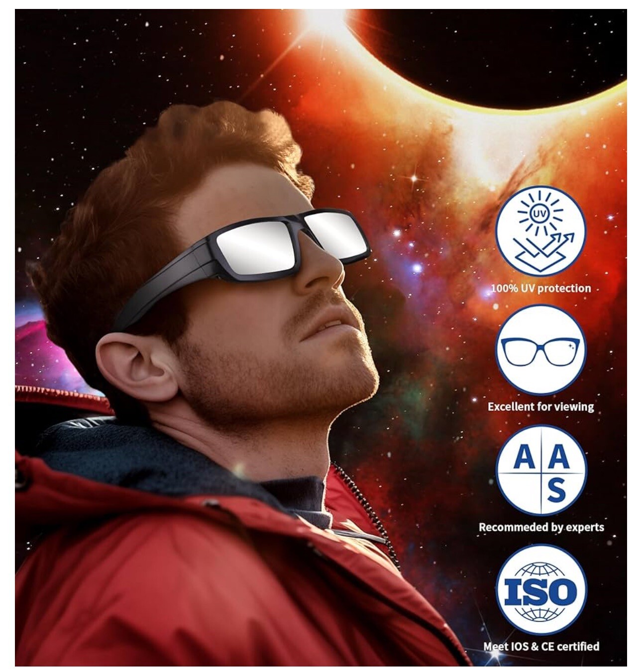Solar Eclipse Glasses 2024 Pack Of Three Sunglasses
