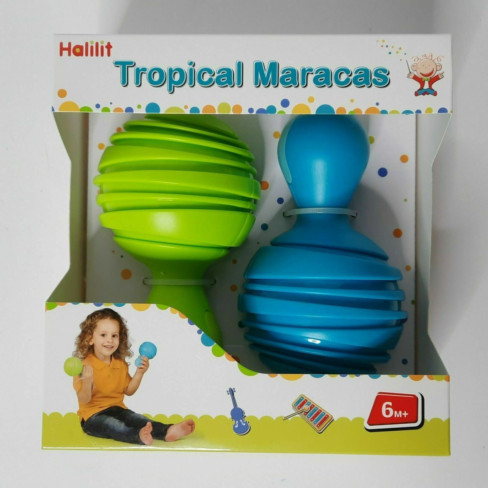 Tropical Maracas 6+ Months Unisex Kid Child Play Music Instrument Toy Halilit