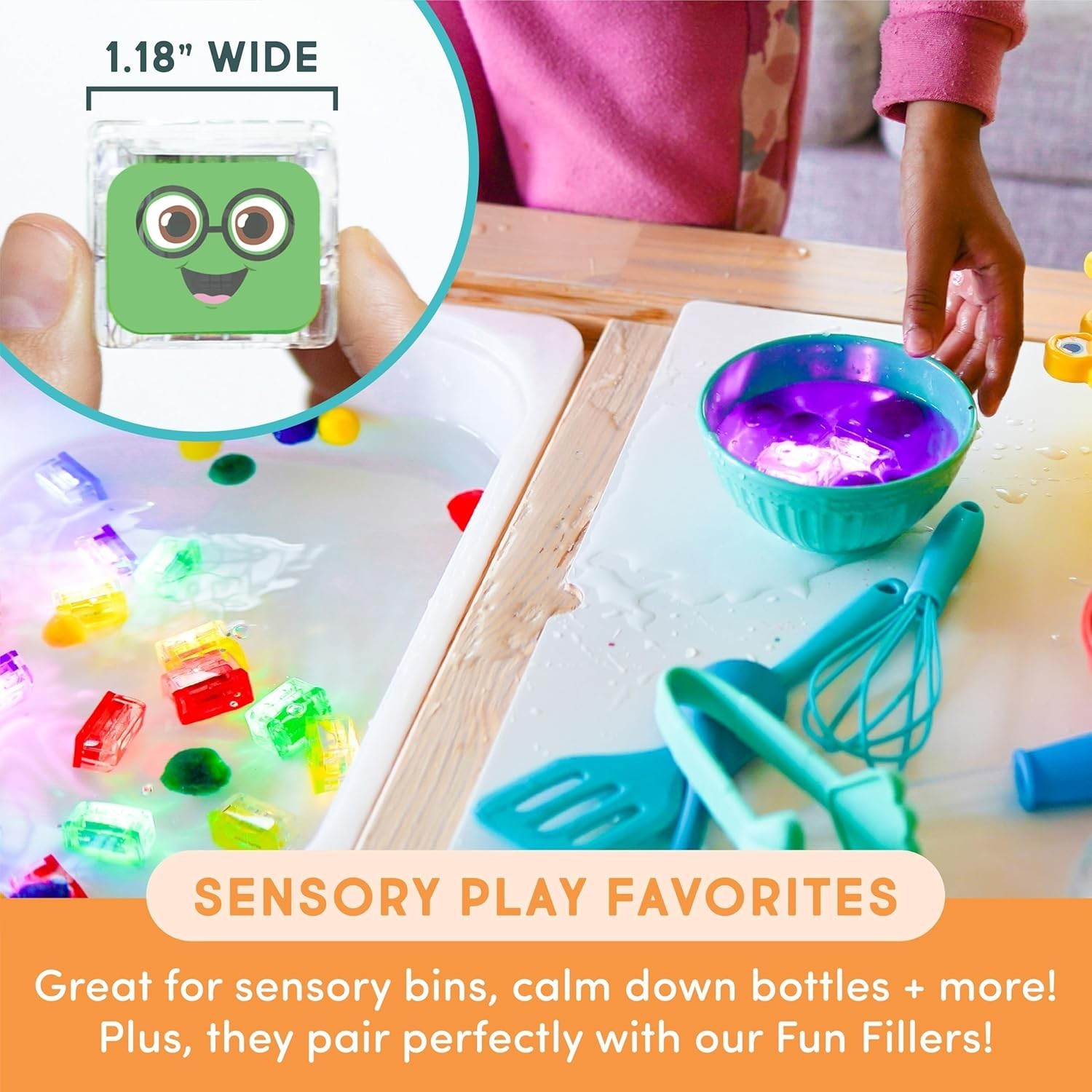 12-Pack Water-Activated Light-Up Cubes – Supports Fine Motor Skills & Learning