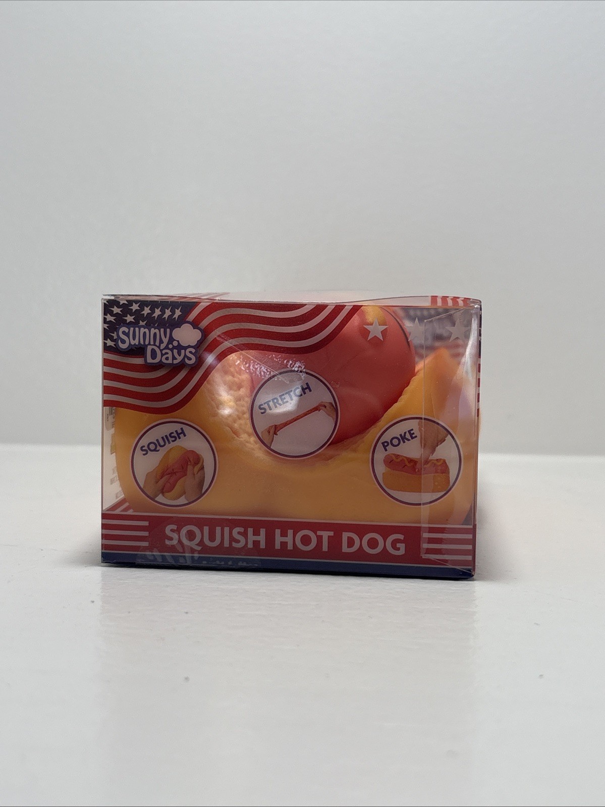 TOYMENDOUS SUNNY DAYS SQUISH HOT DOG Viral Summer Squishy Toy 2026 4th Of July