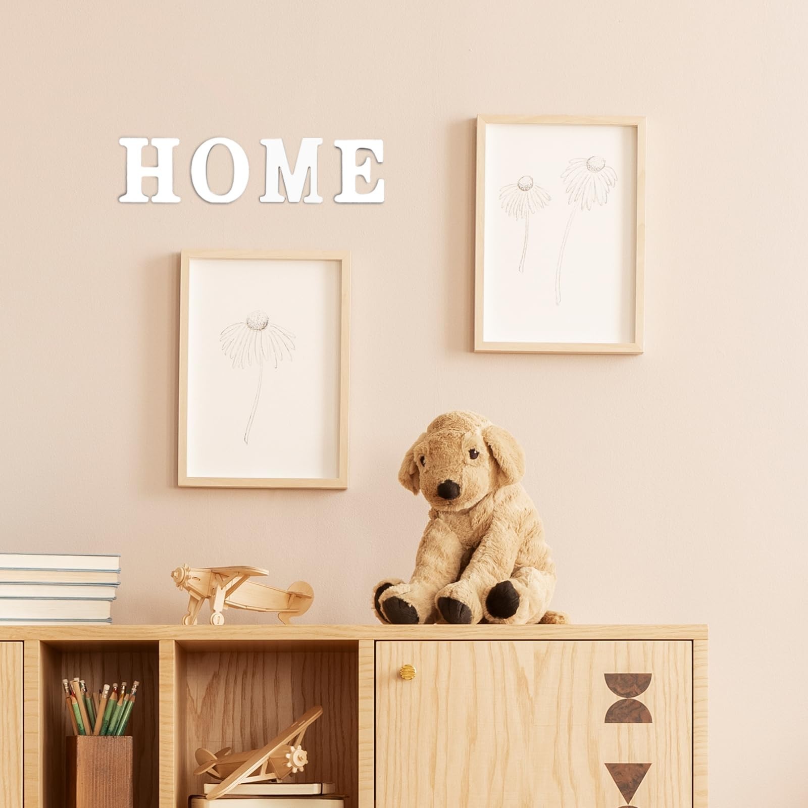 4 Inch Unfinished Wood Letters, White Wooden Alphabet Letters for Wall Decor,…