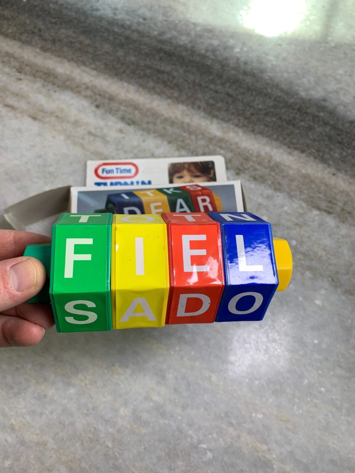 Vintage 1980s 80s Kids Kid’s Youth Spell Spelling Wheel Toy FunTime Turn n Spin