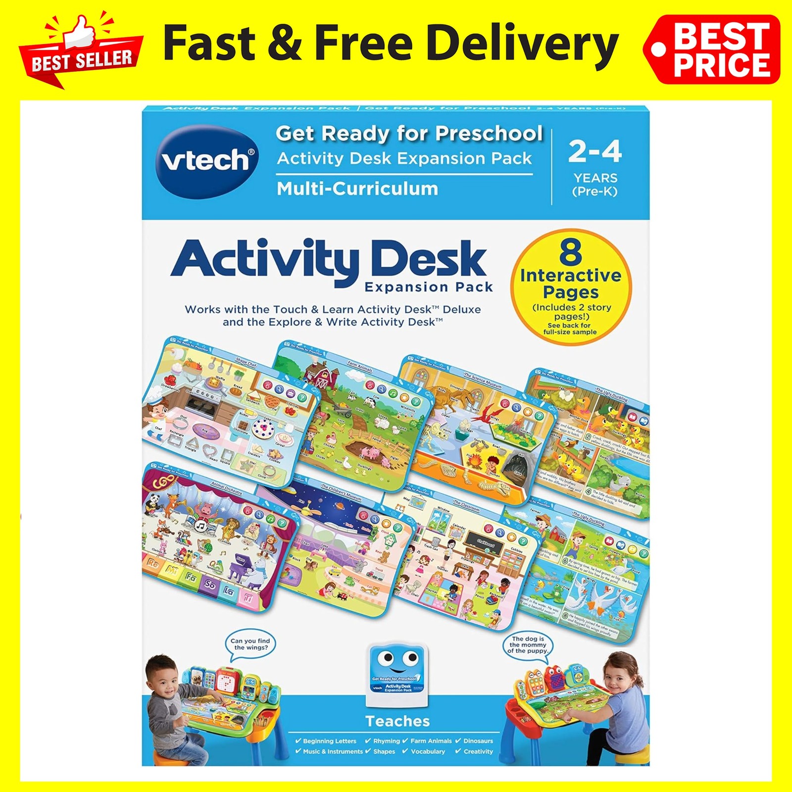 VTech Touch and Learn Activity Desk Deluxe Expansion Pack – Get Ready for