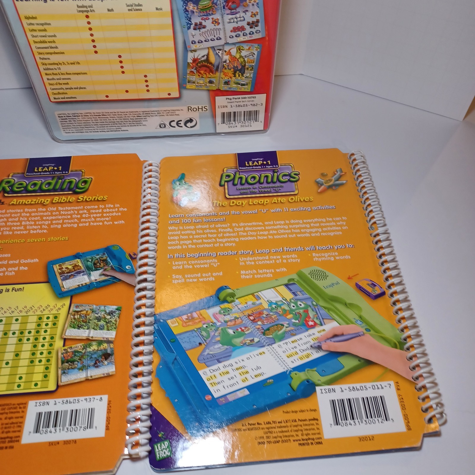 Leap Frog Leap Pad 1 Books and Cartridges Different Versions Not Perfect See Pic