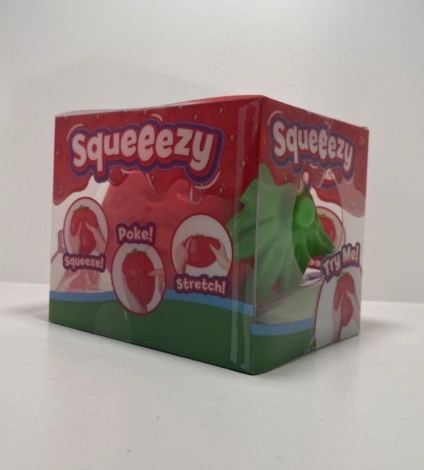 Sunny days JUMBO Squeezy Squeeezy Strawberry Squishy Toy Stress Relief Toy *NEW*