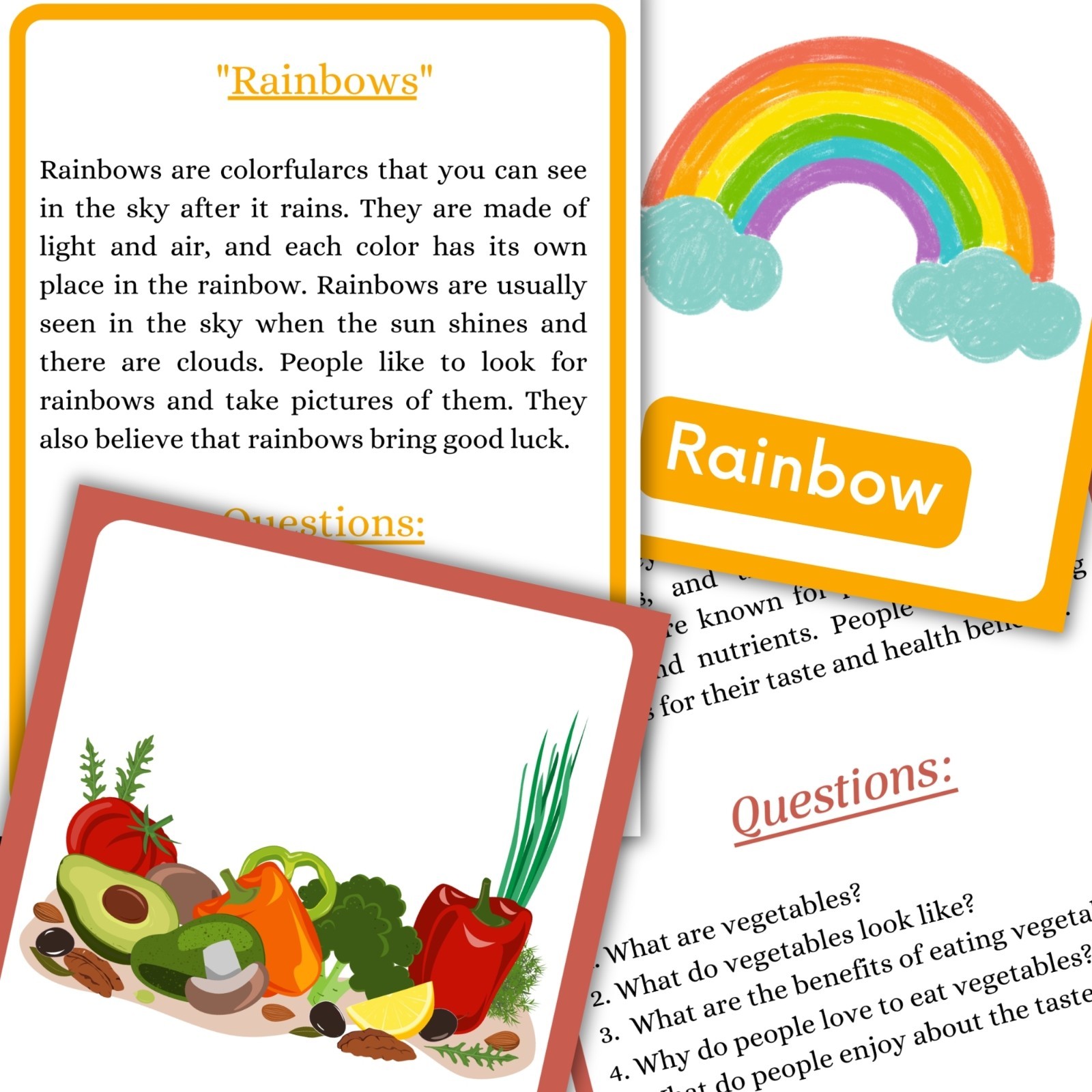 270 Reading Comprehension Worksheets For Kids | Printable | Digital Download