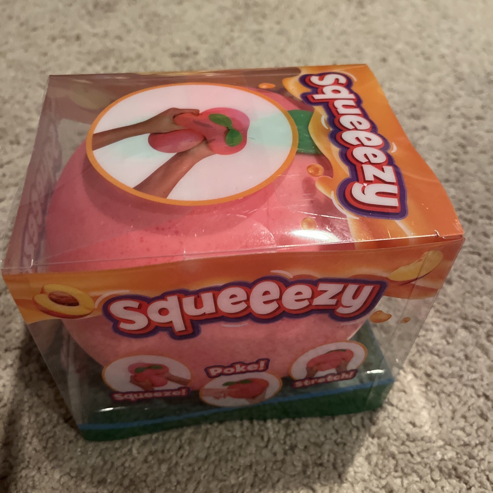 Squeezy Pink Tactile Squeeze Toy – Squeeze, Poke, Stretch, Ages 3 plus