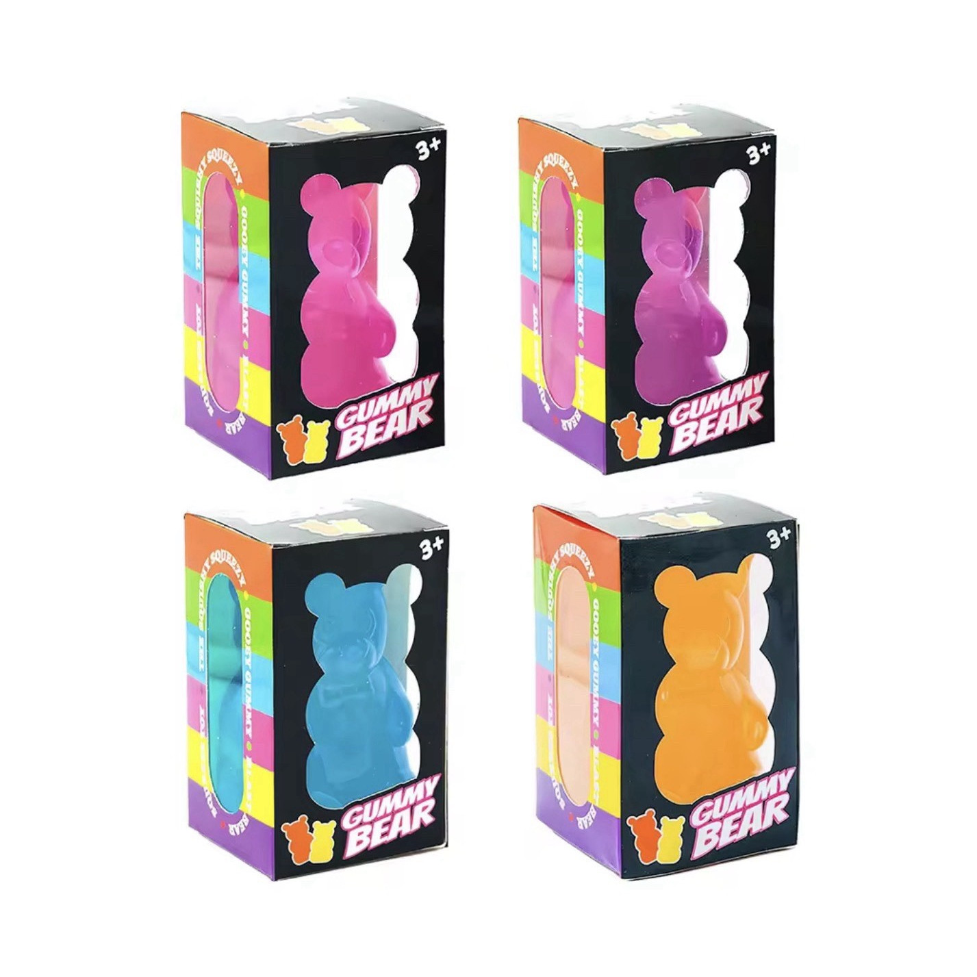 Gummy Bear Tactile Squeeze Toy, Multicolor, Ages 3+ (3-4 Years)