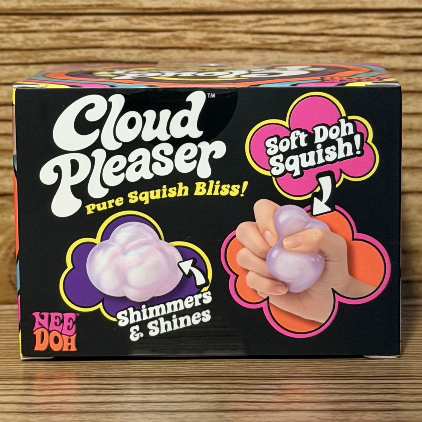 Schylling Nee Doh Cloud Pleaser Soft Doh Squish Toy Purple Iridescent