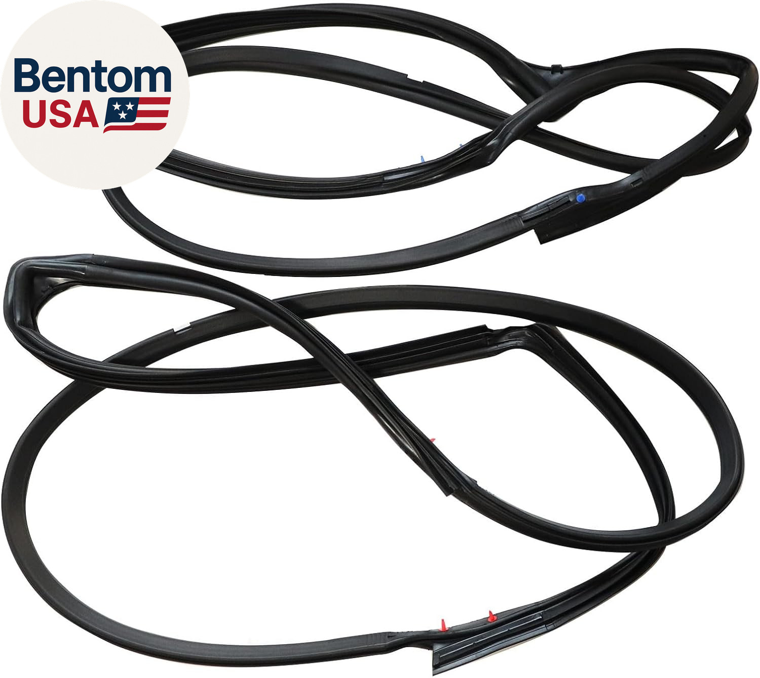 1 Pair Front Full Door Felt Gasket Trim Seal Weatherstrip Compatible with Jeep W