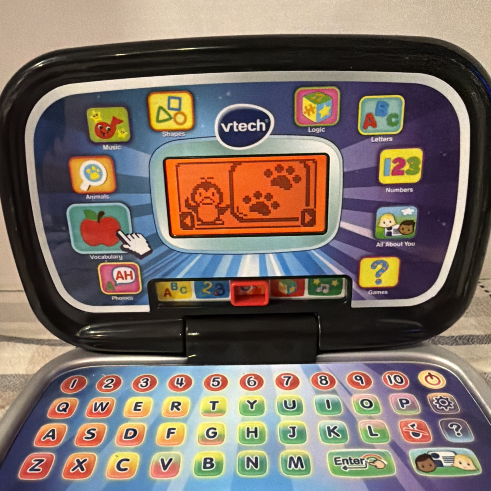 VTech Tote & Go Laptop Educational Toy – Blue/Silver Preschool Learning STEM ABC