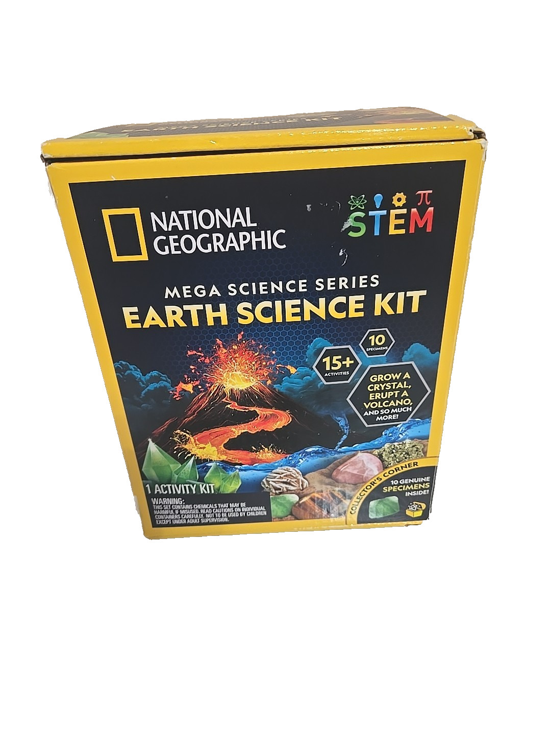 Nat Geo Mega Science Kit Crystals Volcano Gems Geology STEM Kids Educational NIB