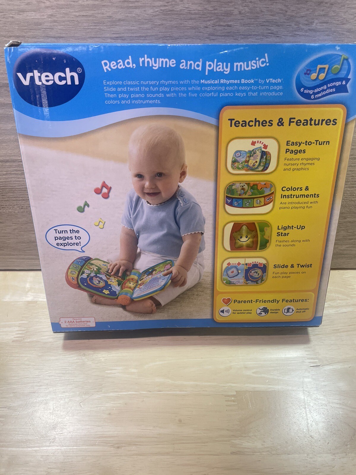 New In Bow, VTech, Musical Rhymes Educational Book for Babies, 6m+