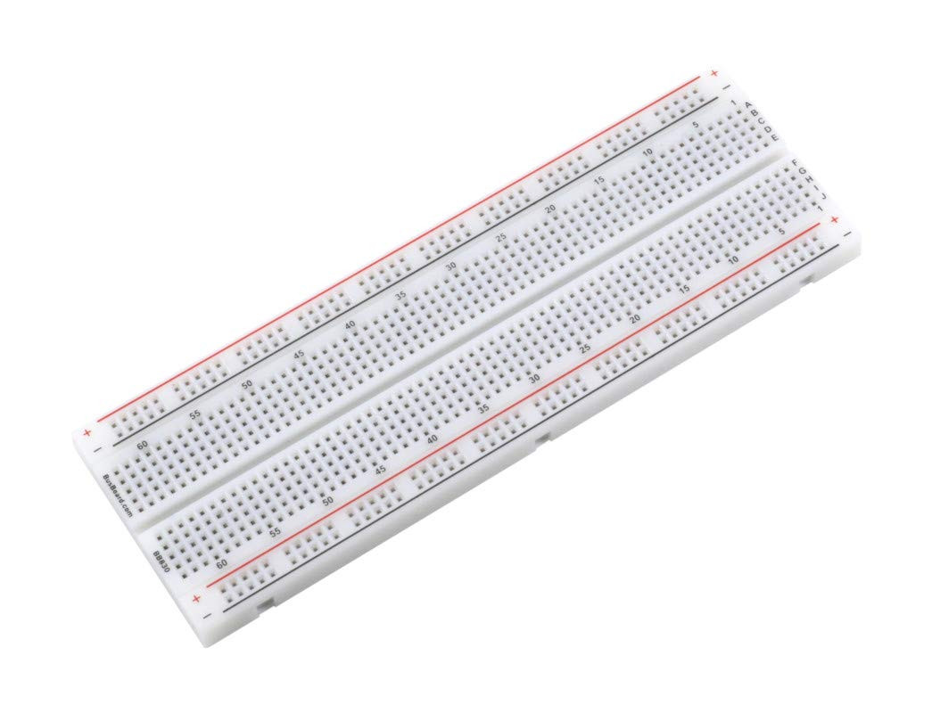 BB830 Solderless Plug-In Breadboard, 830 Tie-Points, 4 Power Rails, 6.5 X 2.2 X