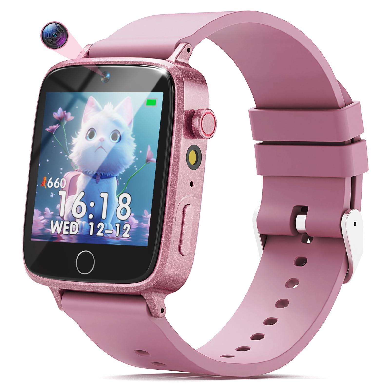 Kids Watch for Girls 4 5 6 7 8 9 10 Years Old Gifts, Smart Watch for Kids with 2