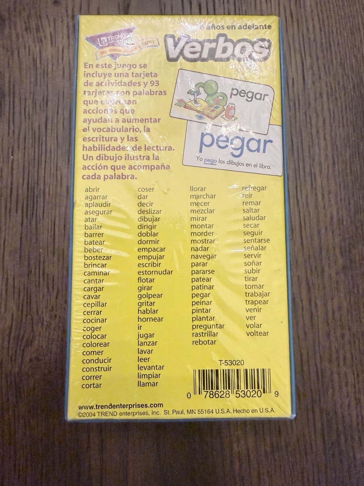 TREND enterprises Verbos Spanish Verb Cards 94 Flashcards Ages 6+ T-53020