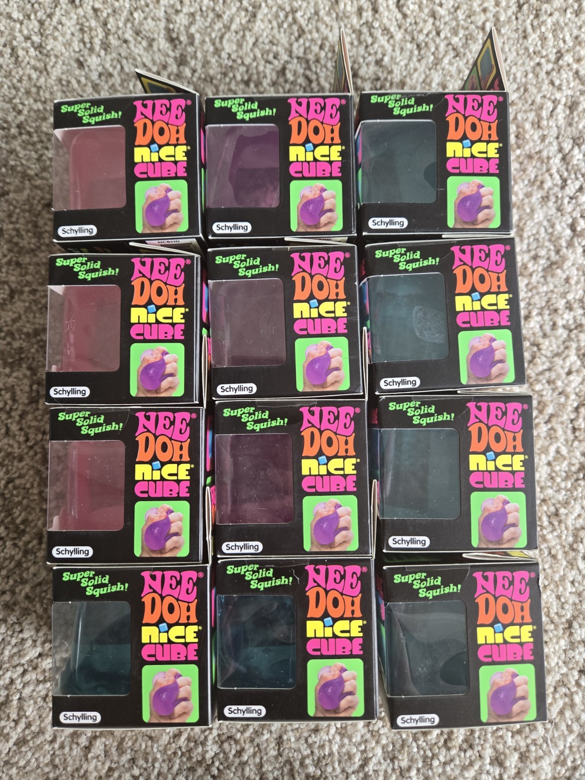 NEW Real rare Viral NeeDoh Nice Cube Full Box 12 Authentic Factory Sealed Cube