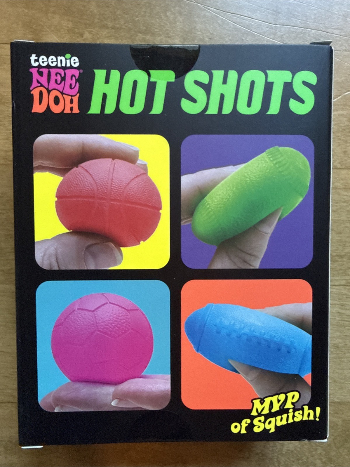 100% Authentic Schylling Teenie NeeDoh Hot Shots Squishy Toy Multicolor 4pc/pack