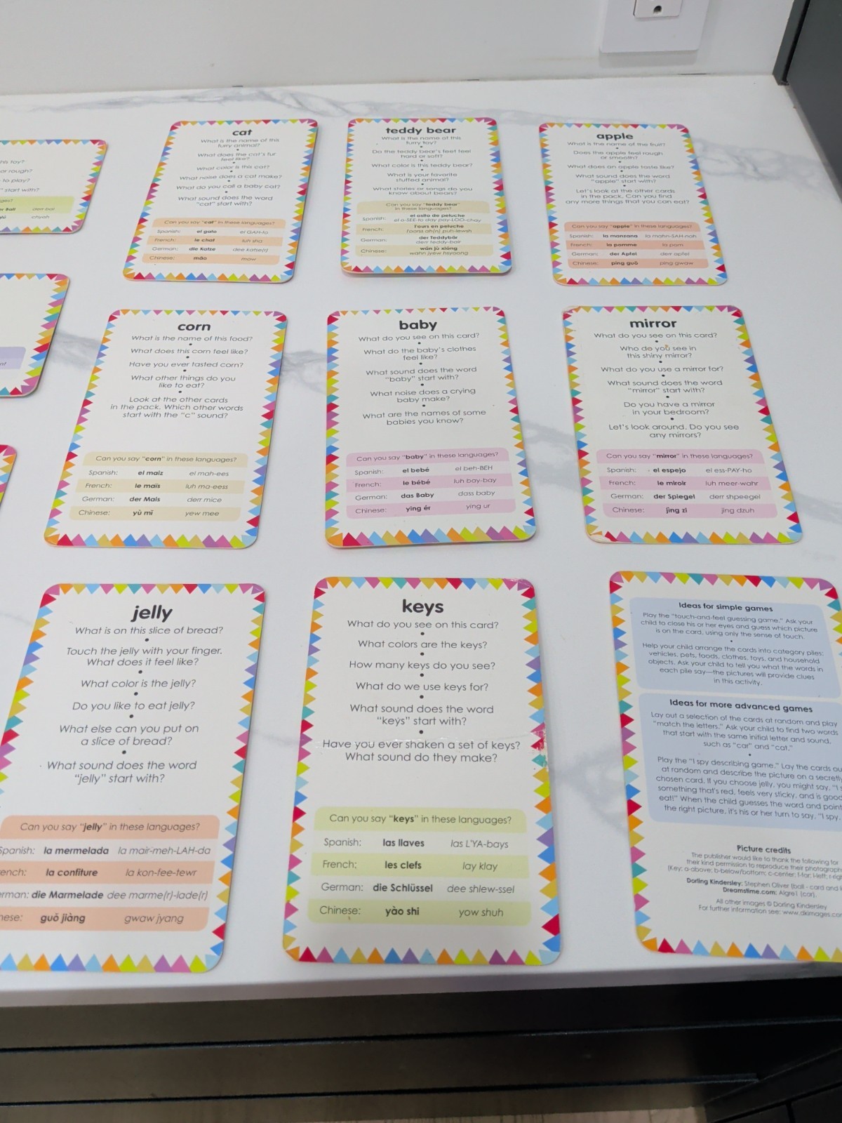 My First Touch and Feel Language Picture Cards First Words READ AS IS