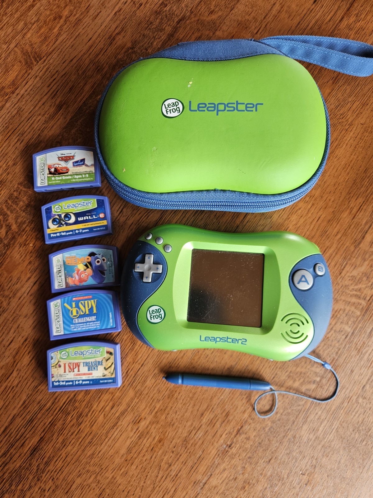 Leap Frog Leapster2 Learning Educational Gaming Plus 5 Games & Case WORKS