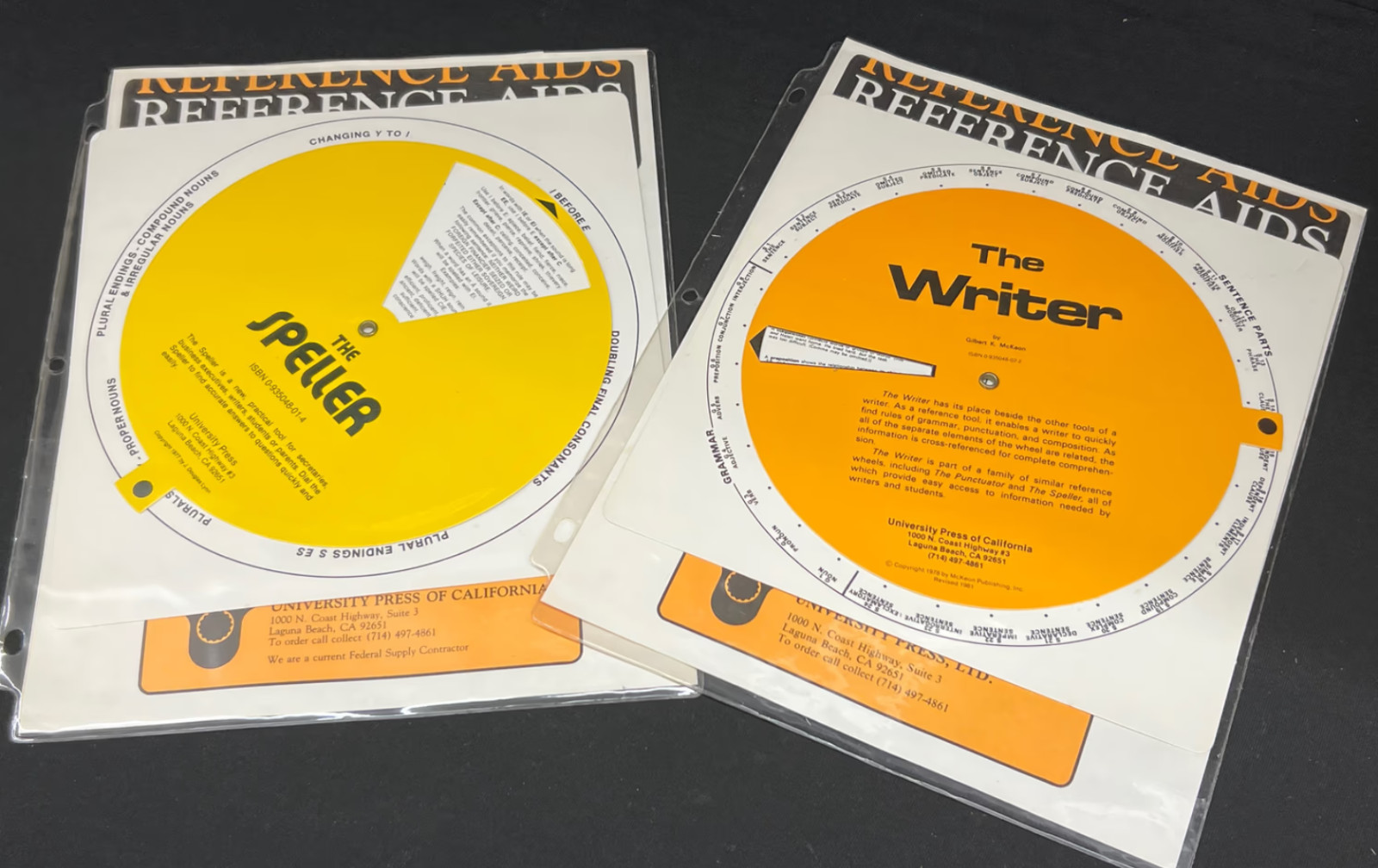 Lot of 4 1970’s Vintage Educational Wheel Charts, Guides, Study Cards Excellent