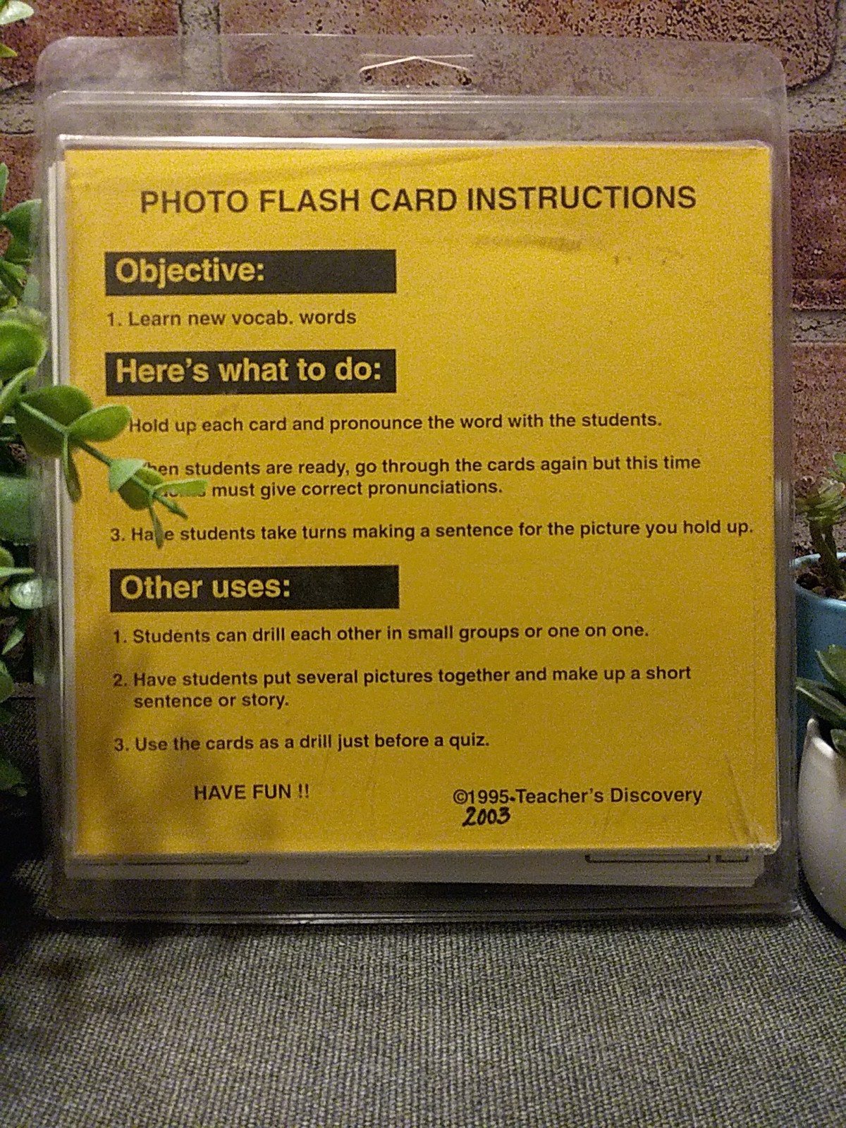 Vtg 2003 Teacher’s Discovery Photo Flash Cards MEXICAN FUN FACTS 39 Cards READ