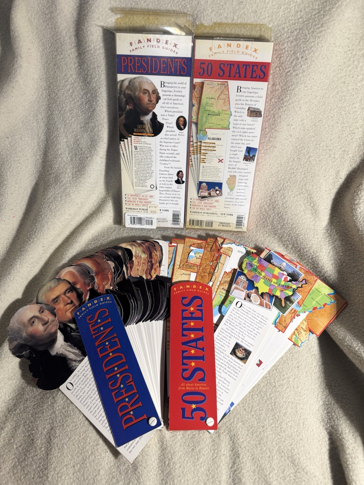 Fandex 50 States US Presidents Vintage Home School Nostalgia Tutor Studying 90s