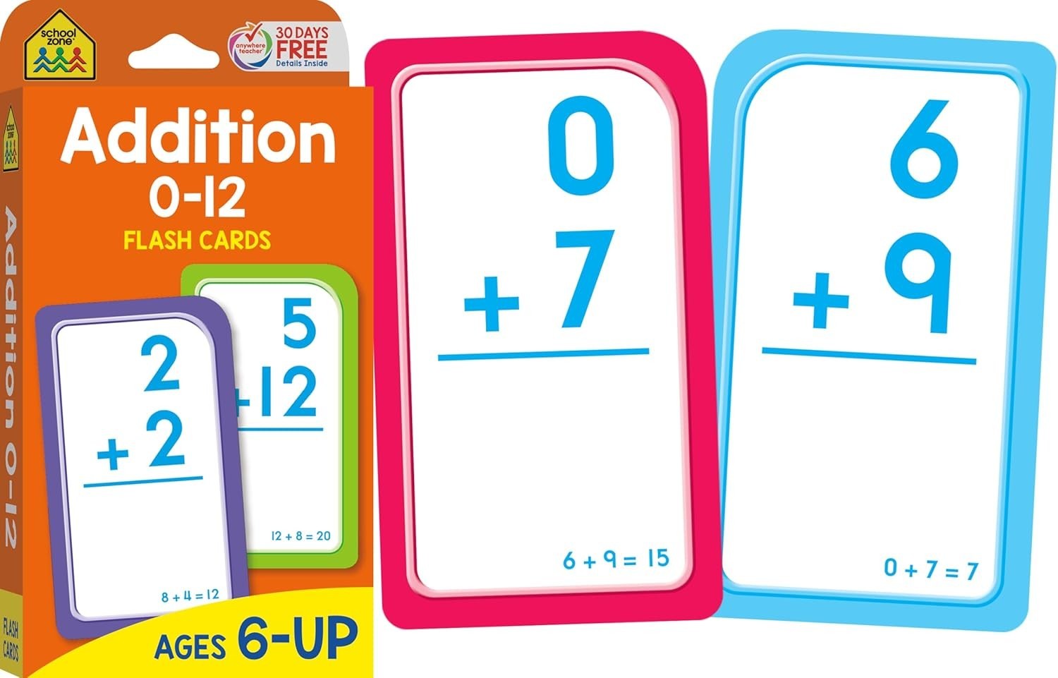 Math Flash Cards Addition Subtraction Numbers 1 to 100 4 pack 1st 2nd Grade Kids