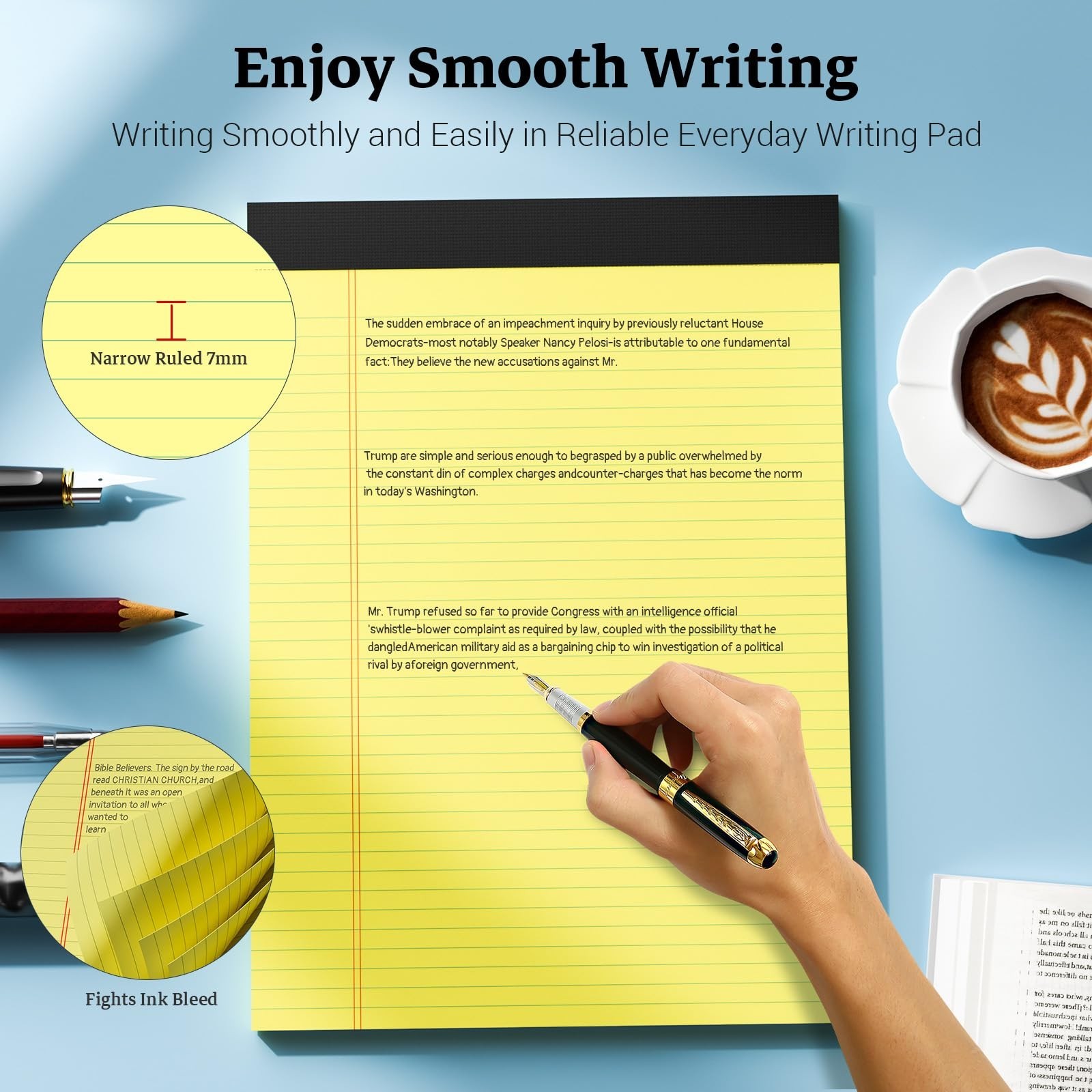 Yellow Legal Pad, 8.5 x 11 College Ruled Notepad, 12 Pack Legal Notepads 8.5 …