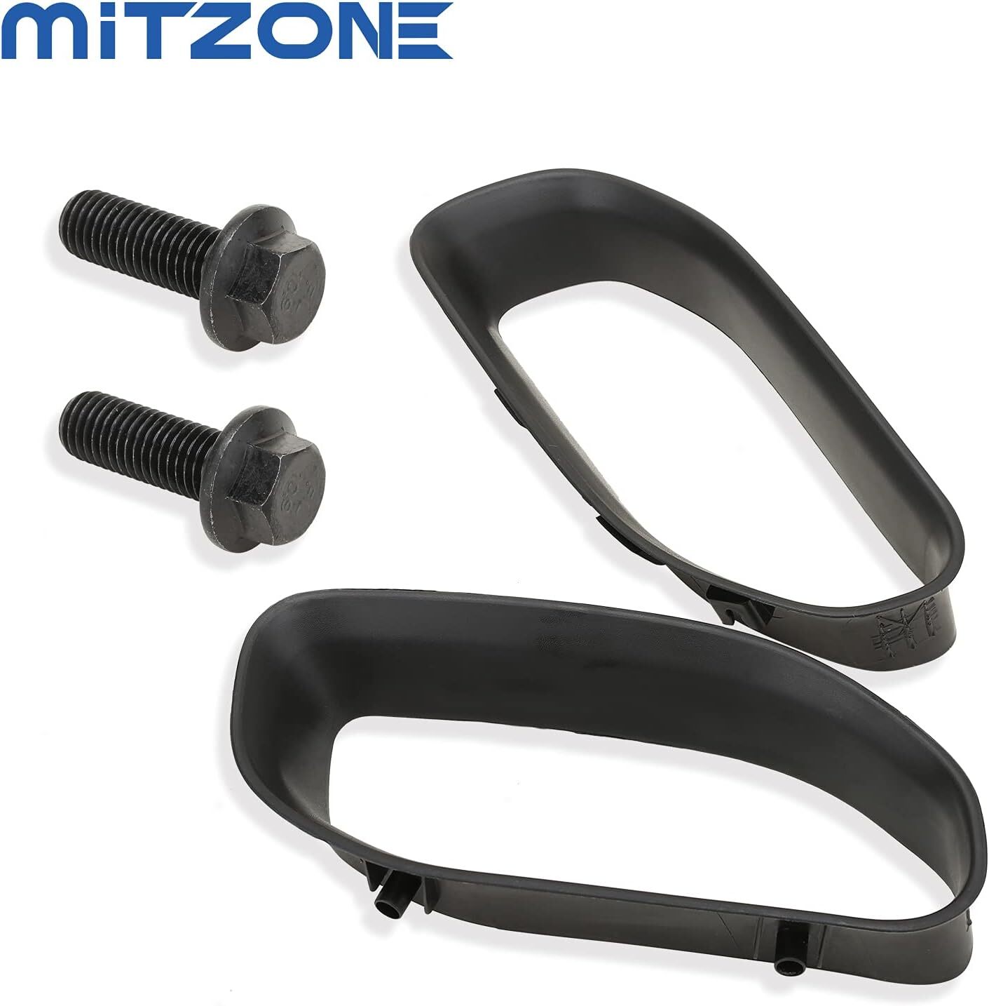 Black MITZONE Front Tow Hooks Right & Left with Bushing Compatible with 2019