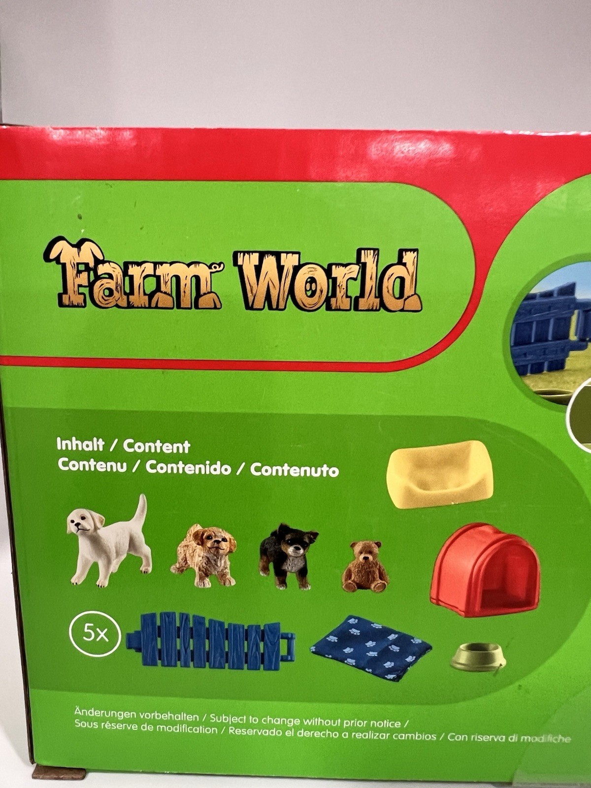Schleich Farm World 14 piece Puppy Pen #42480 Free Shipping