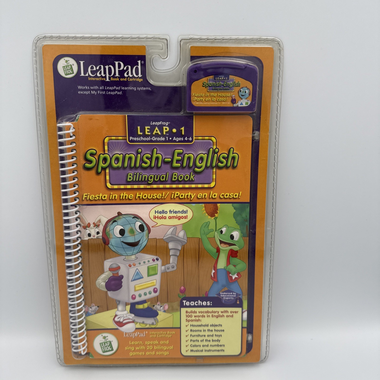 LeapFrog Spanish-English Bilingual Book W/Cartridge LeapPad – NEW Ages 4-6