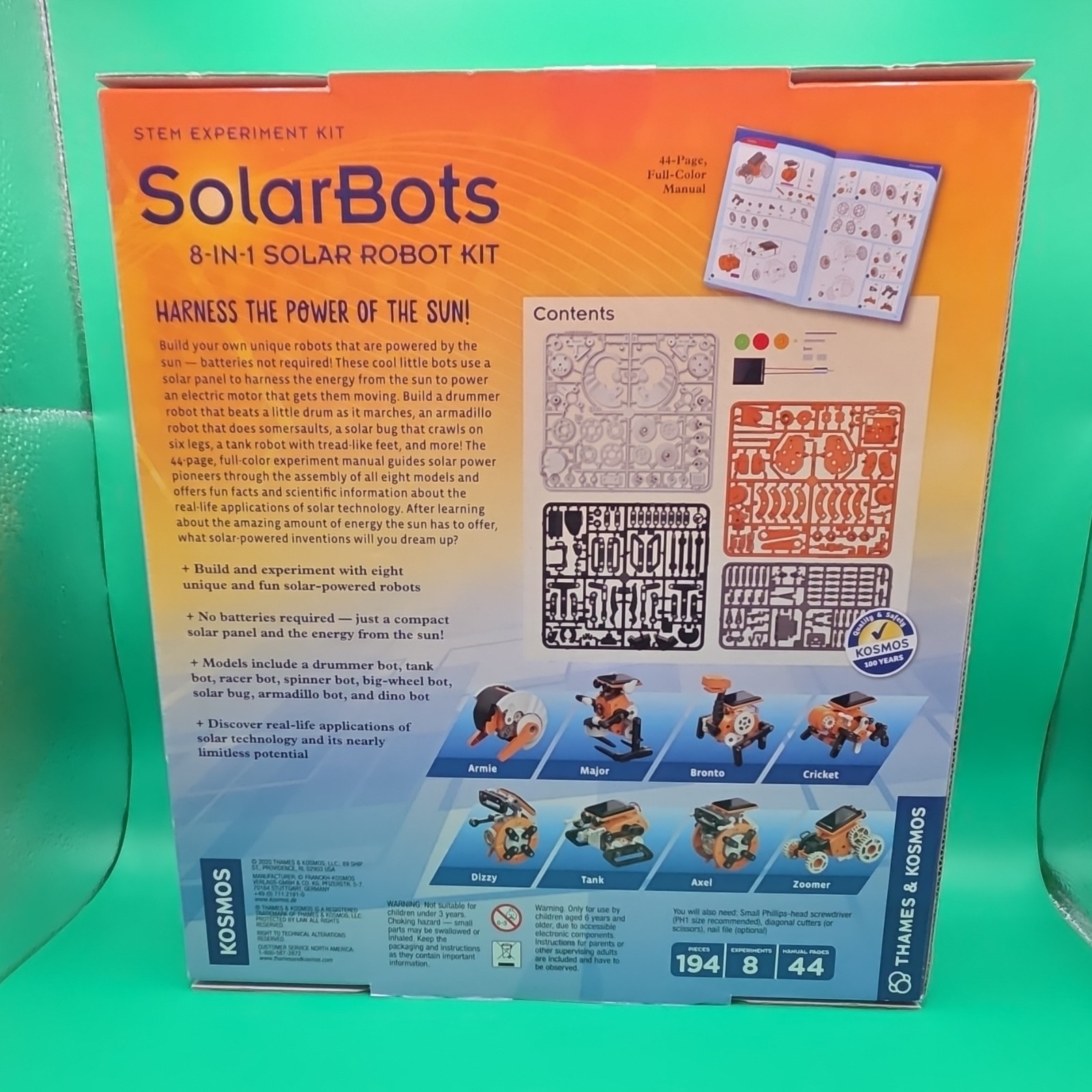 Thames & Kosmos SolarBots: 8-in-1 Solar Robot STEM Experiment Kit # 665082 New