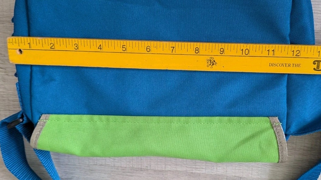 Leapster Storage Messenger Bag Blue Green Gray Pockets & Handle