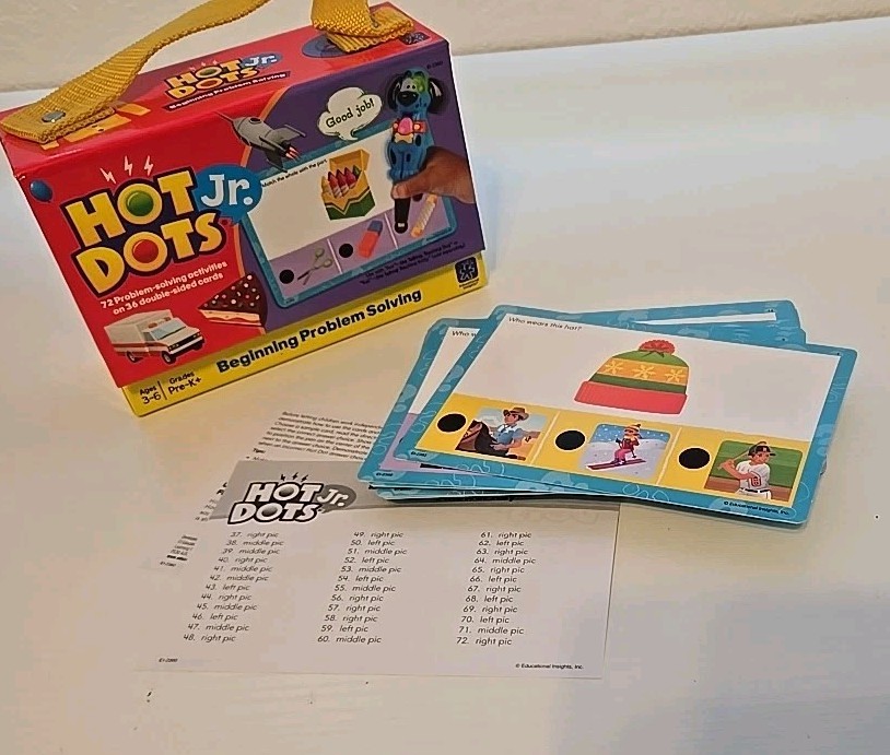 Educational Insights Hot dots Jr Lot Complete. Pre-K Math Shapes Phonics Colors