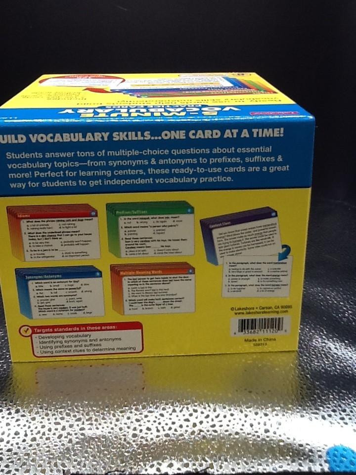 Lakeshore 5 Minute Vocabulary Practice Cards 8+ Homeschool Elementary Complete