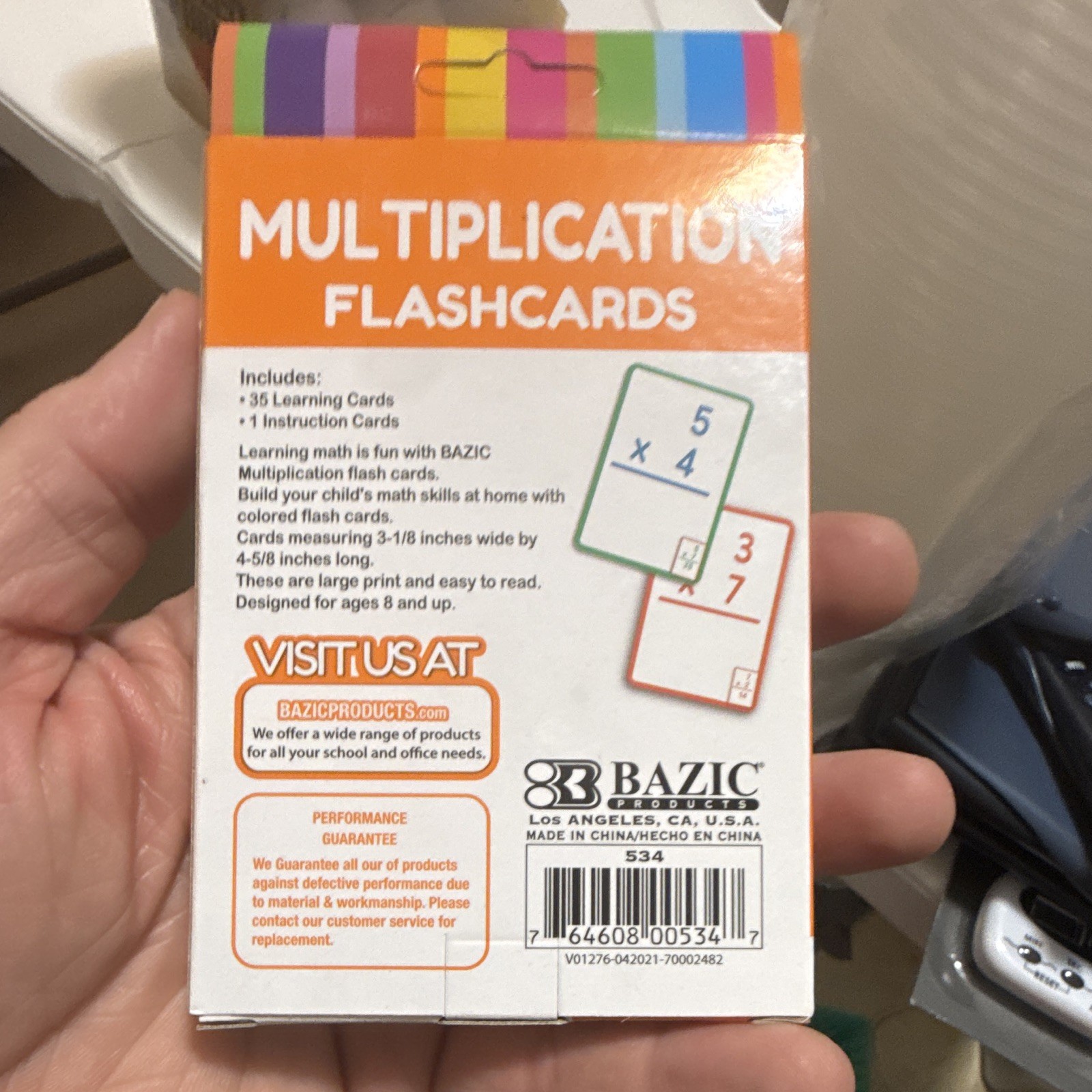 BAZIC Multiplication Flashcards Set Lot of 20 packages