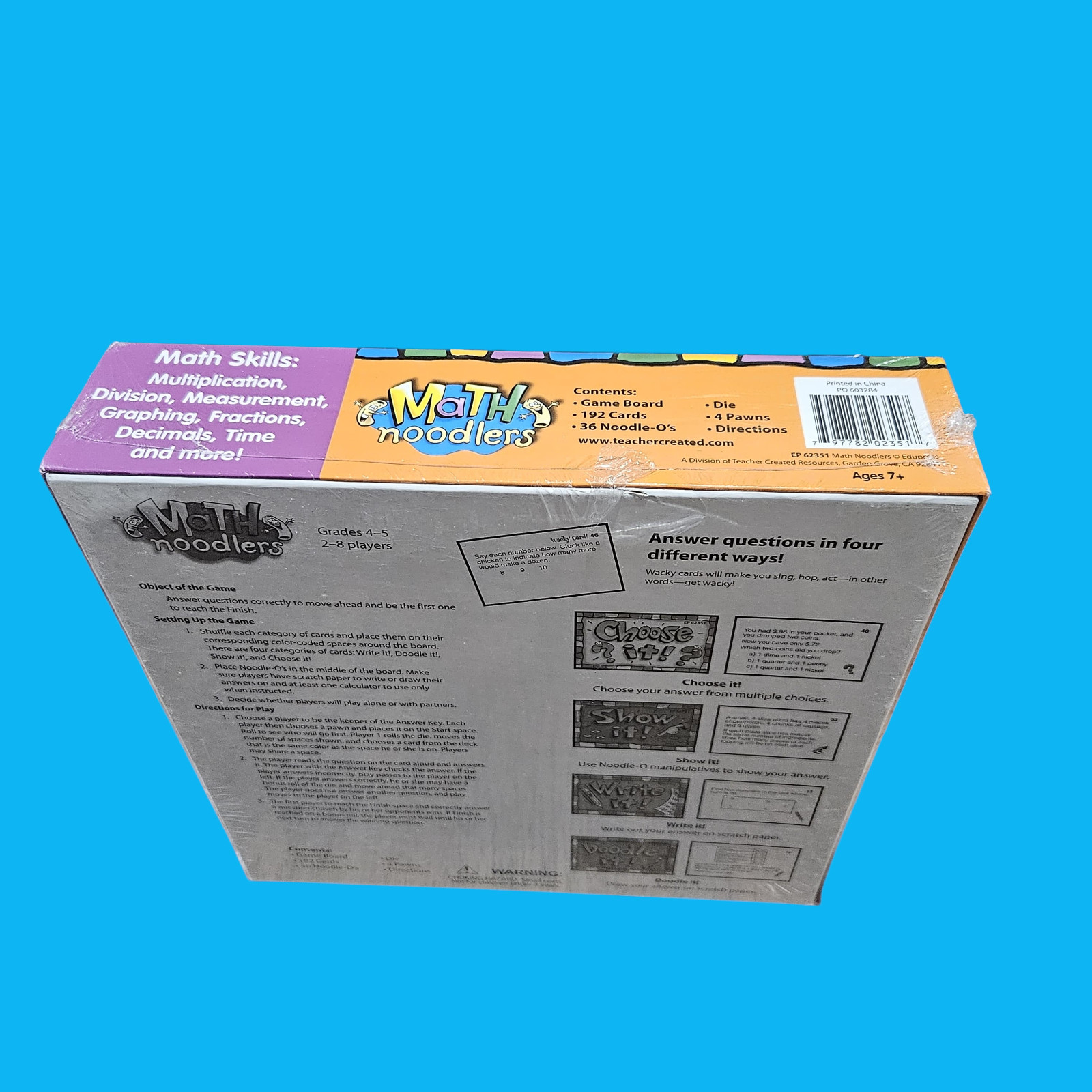 Math Noodlers Board Game Grades 4-5 Edupress Learning Well New & Factory Sealed
