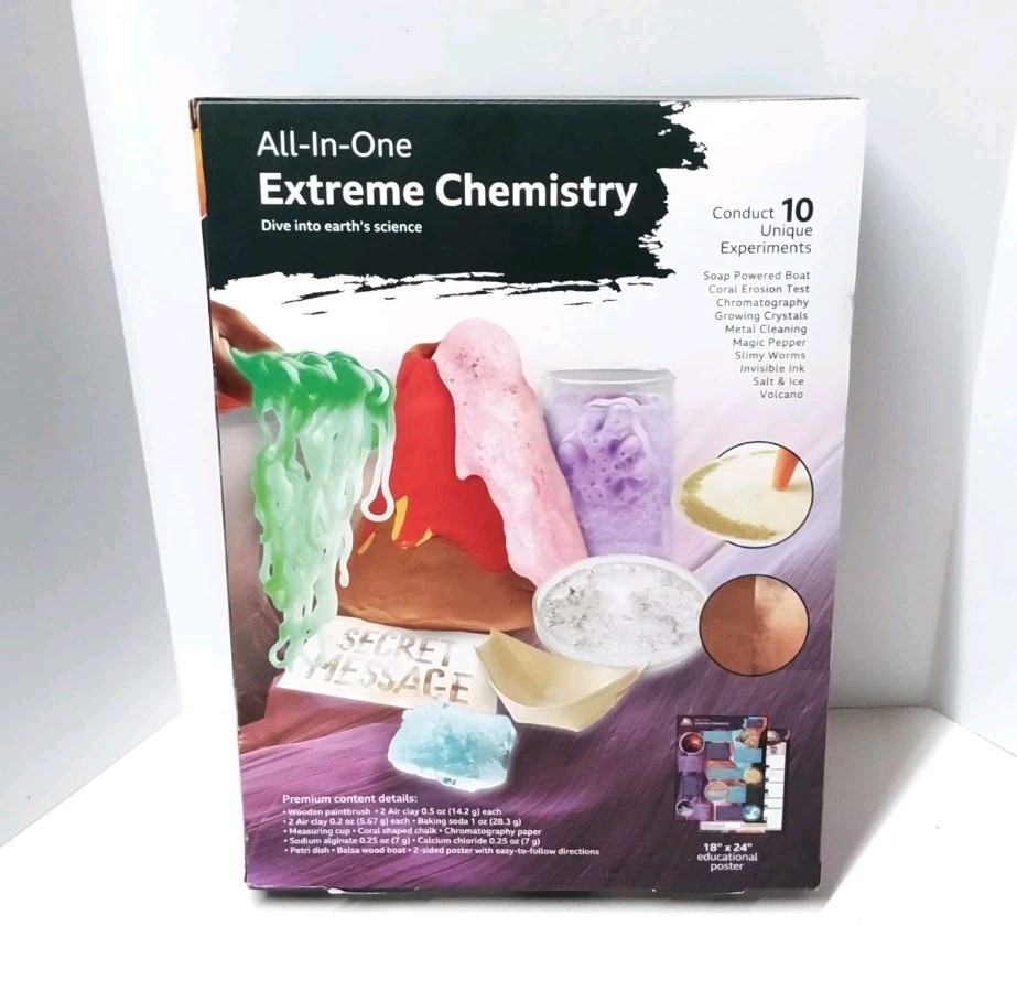BBC Earth All-in-One Extreme Chemistry Conduct 10 Science Experiments New In Box
