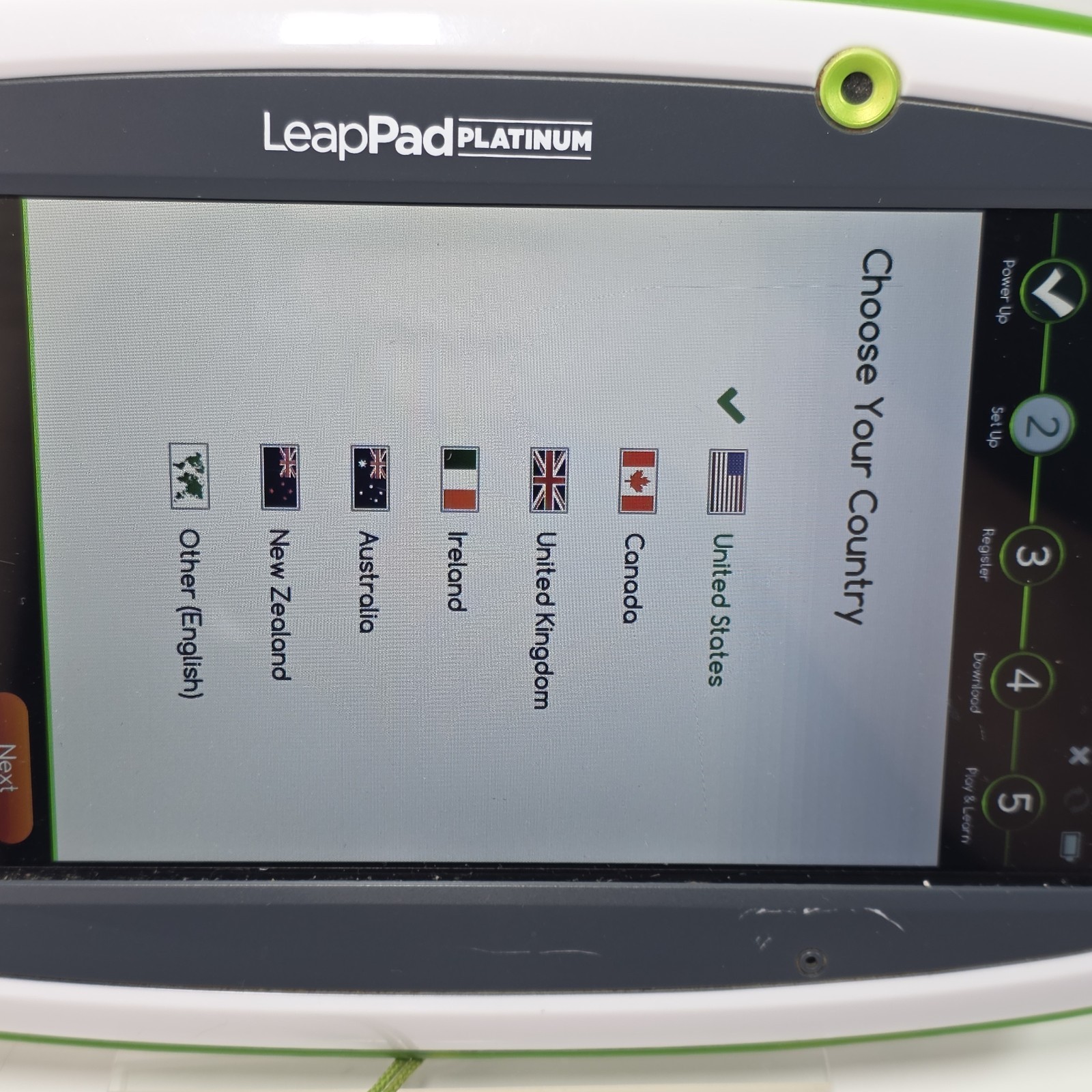 LeapFrog LeapPad Platinum 7 Learning Tablet 8GB Green Wi-Fi Model 3199 Used