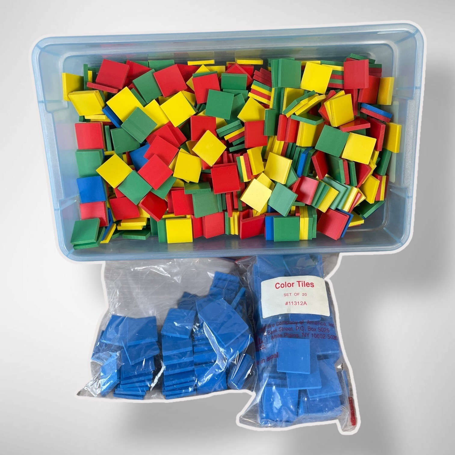 Harcourt Brace Attrilinks Math Manipulatives Kit Color Tiles Elementary Set