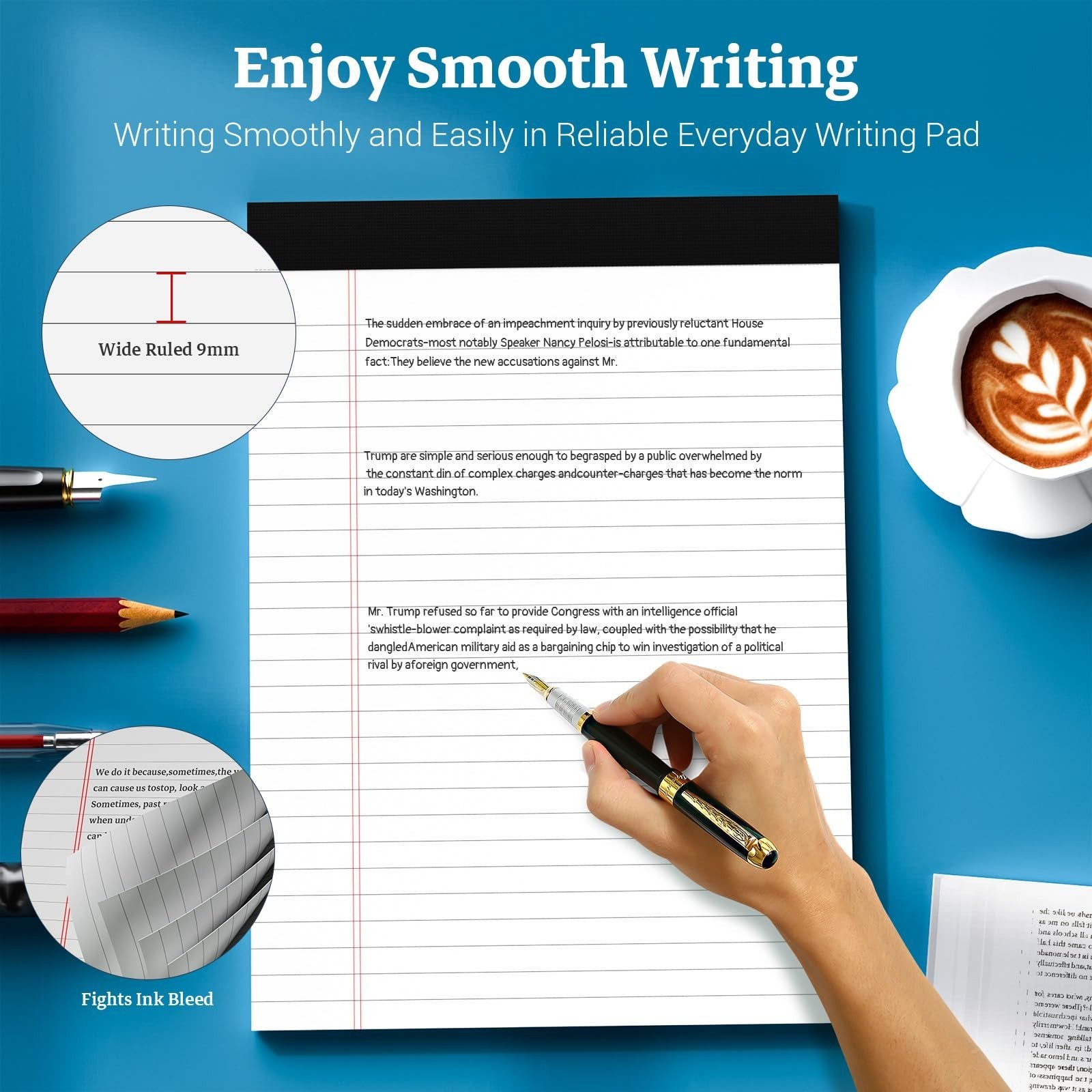 White Legal Pads 8.5 x 11 Notepads, 12 Pack Writing Paper Note Pads 8.5×11, M…