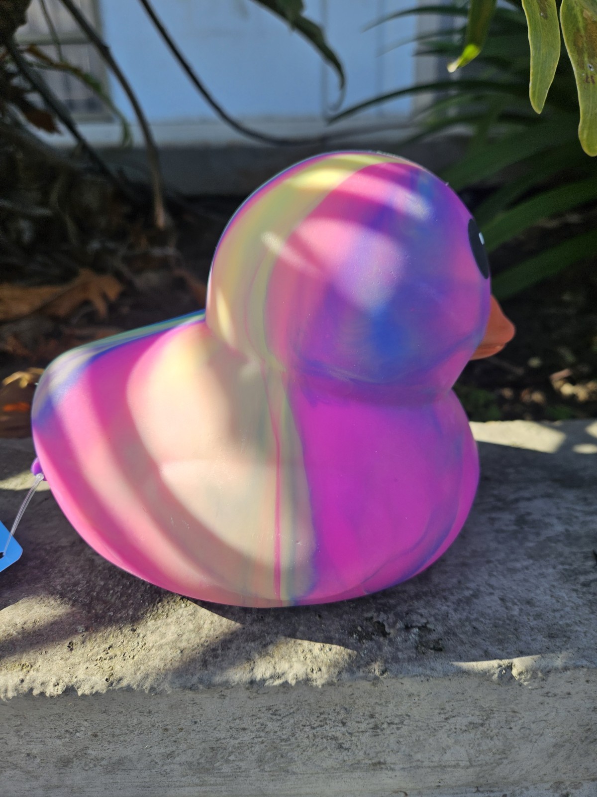 Rainbow Sunny Days Jumbo Squeezy Multicolor Duck Pink Color