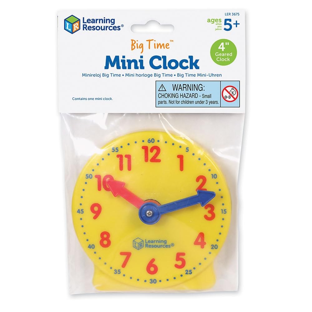 Learning Resources Big Time Mini Clock, Teaching Classroom