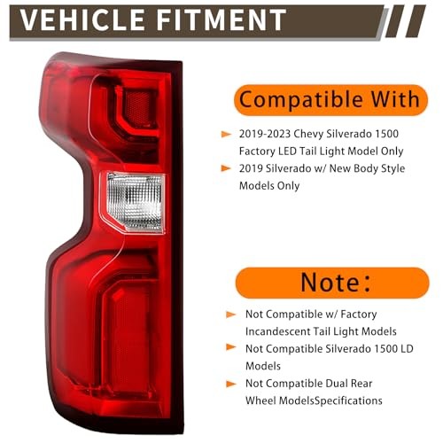 Chevy Silverado LED Tail Light Assembly 2019-2023 Left Side