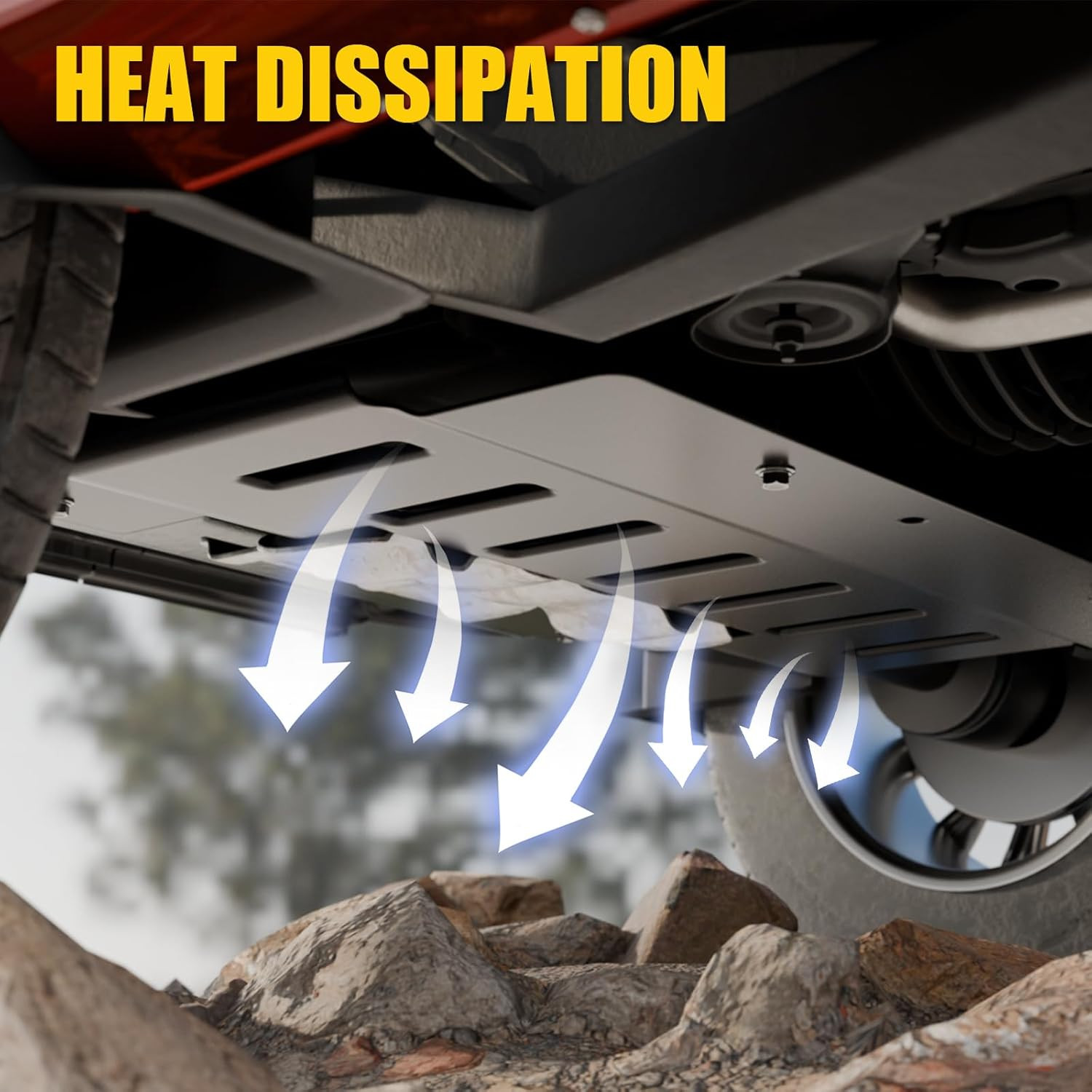 Front Skid Plate Compatible with 2021-2025 Ford F150 3.5L Ecoboost V6 4WD Superc