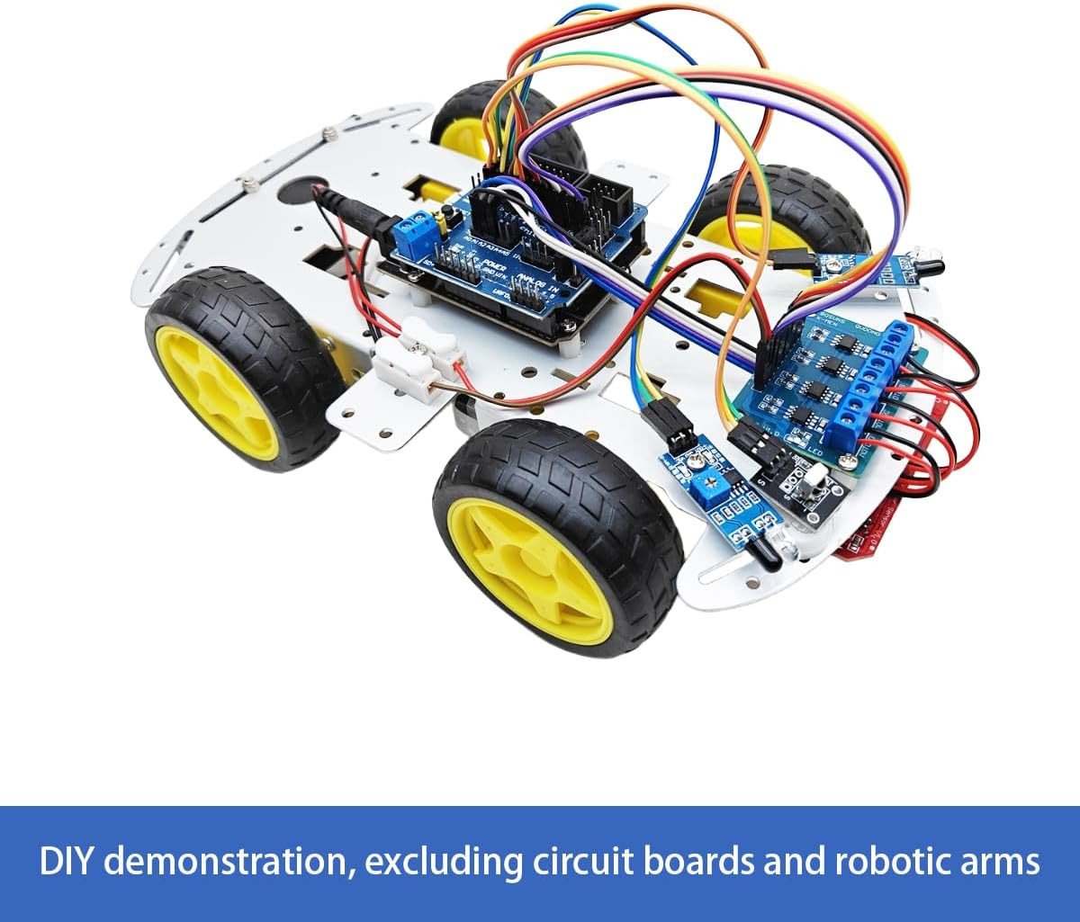 DIY Robot Smart Car Metal Chassis Kit 4WD Car Arduino Programming Kit with TT